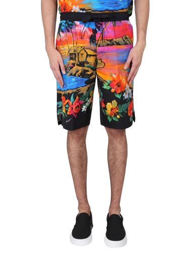 Bermuda shorts with sunset print - dolce & gabbana - Modalova