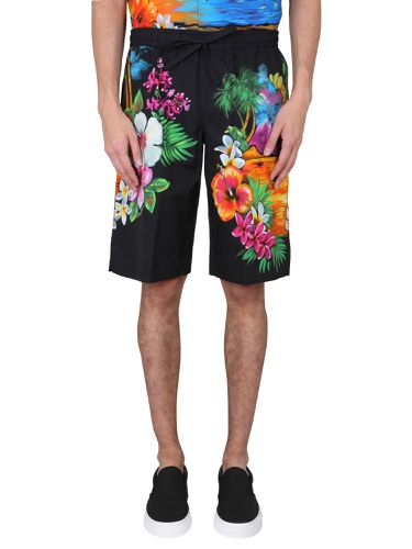 Bermuda shorts with hawaii print - dolce & gabbana - Modalova
