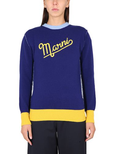 Marni wool logo sweater - marni - Modalova