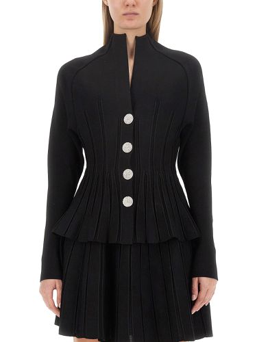 Balmain ribbed knit basque cardigan - balmain - Modalova