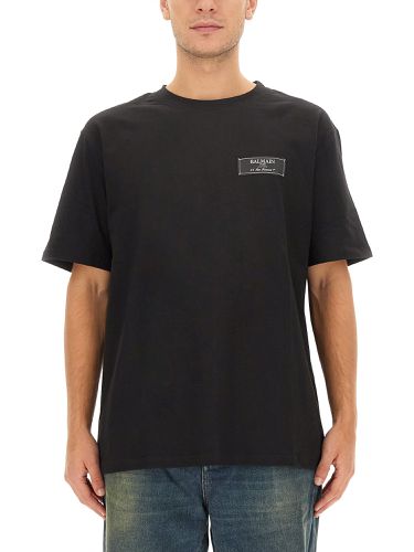 Balmain logo label t-shirt - balmain - Modalova