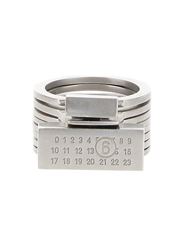 Mm6 maison margiela logo ring - mm6 maison margiela - Modalova