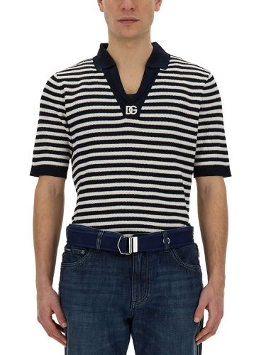 Dolce & gabbana v-neck polo shirt - dolce & gabbana - Modalova