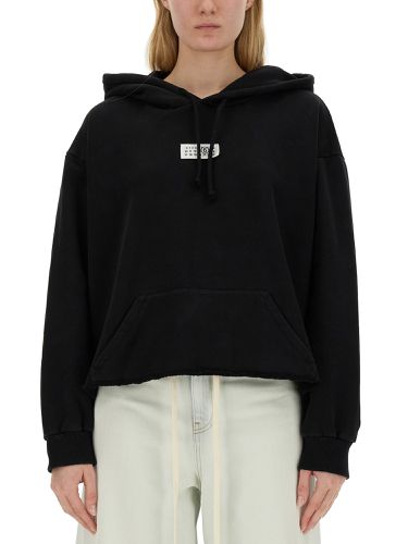 Sweatshirt with logo - mm6 maison margiela - Modalova