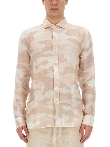 Lino slim fit shirt - 120% lino - Modalova
