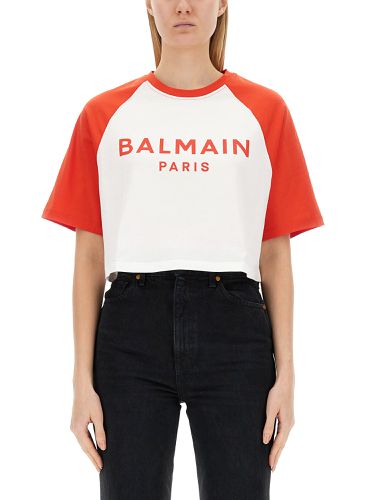 Balmain cropped t-shirt - balmain - Modalova