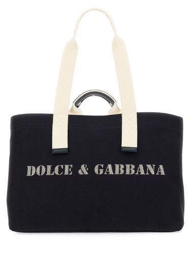 Shopping bag with logo - dolce & gabbana - Modalova