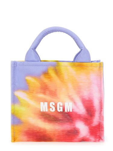 Small tote bag with daisy print - msgm - Modalova