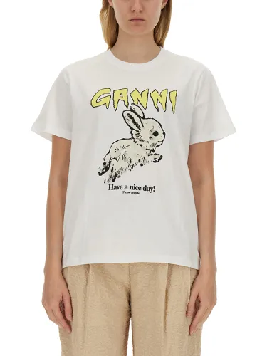Ganni "bunny" t-shirt - ganni - Modalova