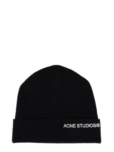 Acne studios beanie hat with logo - acne studios - Modalova