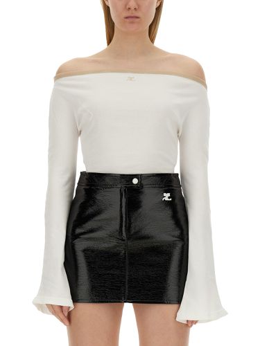 Courreges boat neck top - courreges - Modalova