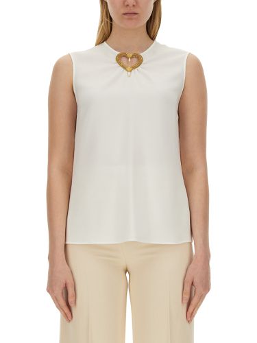 Moschino blouse with heart applique - moschino - Modalova