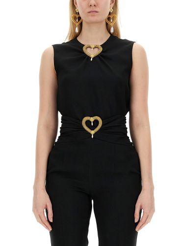 Moschino blouse with heart applique - moschino - Modalova