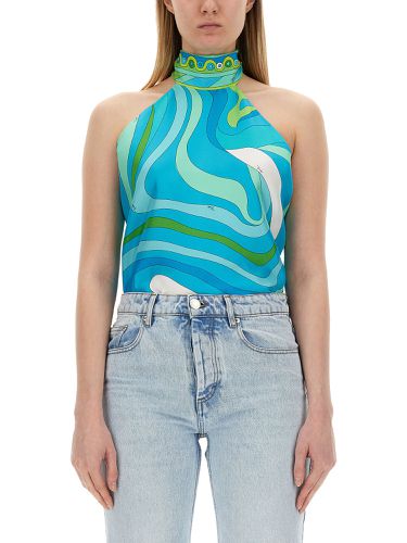 Pucci silk top with marble print - pucci - Modalova