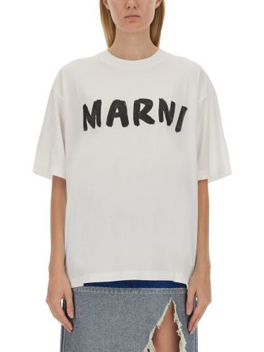 Marni logo print t-shirt - marni - Modalova