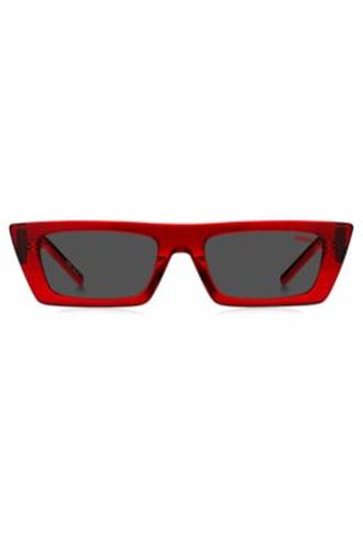 Lunettes de soleil en acétate avec monogramme 3D - HUGO - Modalova