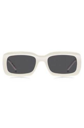 Lunettes de soleil blanches avec branches à logo revisité - HUGO - Modalova