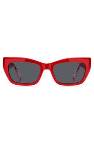Lunettes de soleil en acétate avec branches superposées - HUGO - Modalova