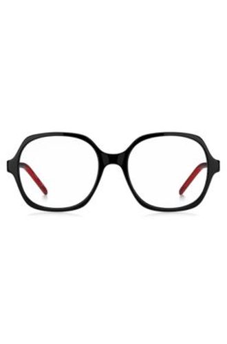 Monture optique en acétate avec branches superposées rouges - HUGO - Modalova