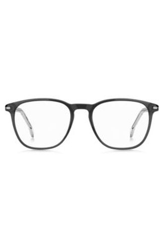 Monture optique bicolore avec garnitures emblématiques en métal - Boss - Modalova