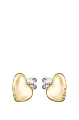 Boucles d’oreilles dorées au design en forme de cœur - Boss - Modalova