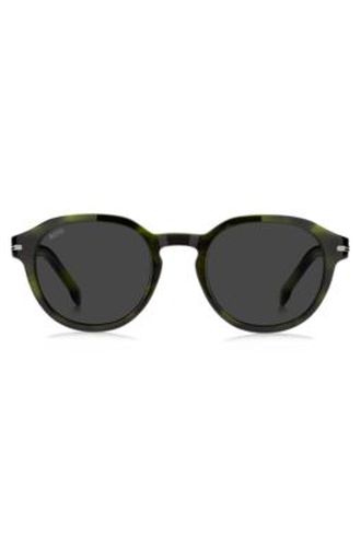 Lunettes de soleil écailles avec charnières argentées - Boss - Modalova