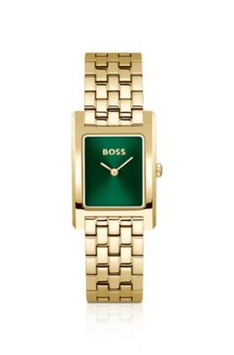 LUCY QTM Montre dorée à cadran vert - Boss - Modalova