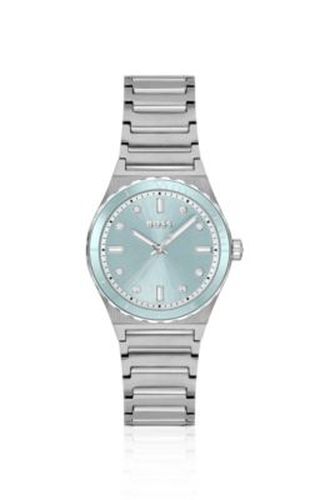 Montre argentée à cadran bleu - Boss - Modalova