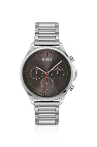 Montre argentée à cadran gris - HUGO - Modalova