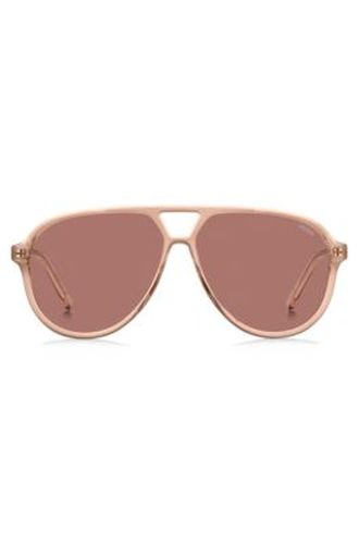 Lunettes de soleil à double pont en acétate - HUGO - Modalova