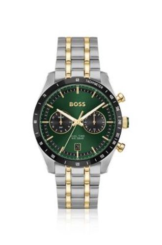 TOURMASTER Montre avec cadran vert et bracelet deux tons - Boss - Modalova