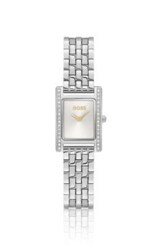 LUCY PRECIOUS Montre argentée à strass et cadran blanc argenté - Boss - Modalova