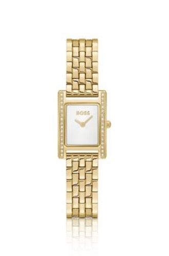 LUCY PRECIOUS Montre dorée à cadran blanc ornée de cristaux - Boss - Modalova