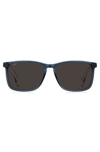 Lunettes de soleil en acétate avec branches en gomme - Boss - Modalova