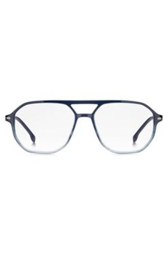 Monture optique bleu dégradé avec finitions argentées - Boss - Modalova