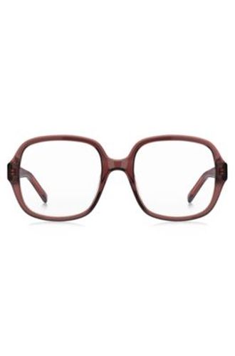 Monture optique en acétate marron avec monogramme Double B - Boss - Modalova