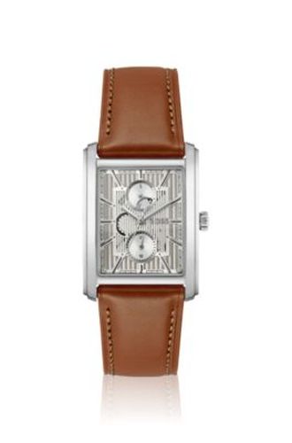 Montre argentée à cadran squelette texturé - Boss - Modalova