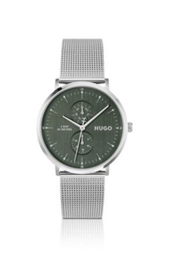 Style Montre argentée à cadran vert - HUGO - Modalova