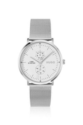 Montre Style argentée à cadran blanc - HUGO - Modalova