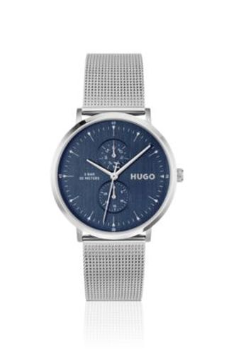 Style Montre argentée à cadran bleu - HUGO - Modalova