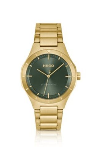 Lit Montre dorée à cadran vert - HUGO - Modalova