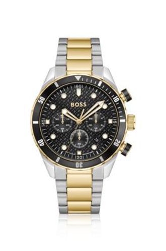 Chronomatix montre à deux tons à cadran texturé monogrammé - Boss - Modalova