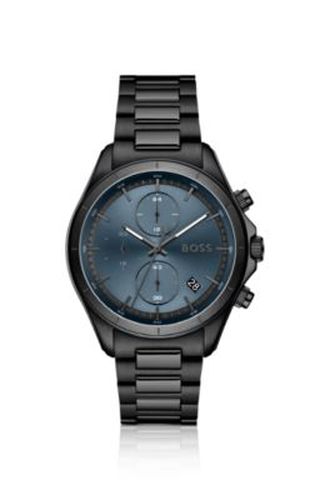 LETIC montre en plaqué noir avec cadran bleu - Boss - Modalova