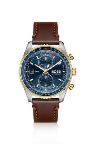 Skytraveller Pro montre à cadran bleu dotée d'un verre saphir - Boss - Modalova