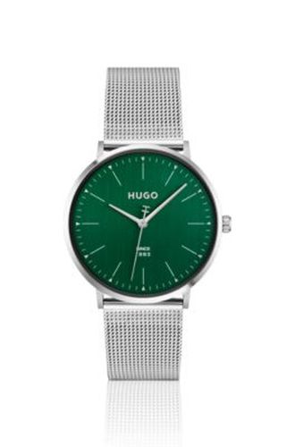 Style 3H montre à cadran vert avec bracelet en maille - HUGO - Modalova