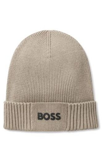 Bonnet en coton mélangé avec logo imprimé en gomme - Boss - Modalova