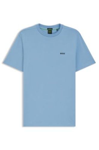 T-shirt en coton stretch avec détail logoté - Boss - Modalova