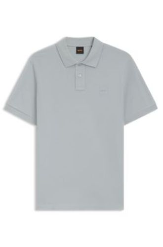 Polo Slim en coton stretch à patch logo - Boss - Modalova