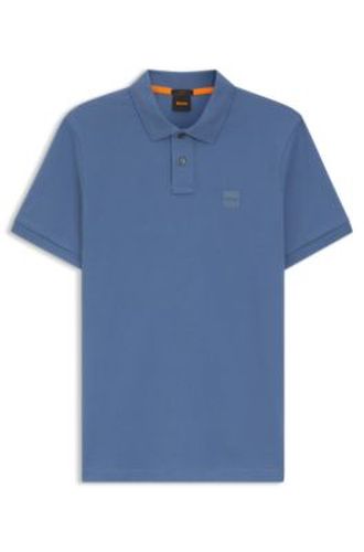 Polo Slim en coton stretch à patch logo - Boss - Modalova
