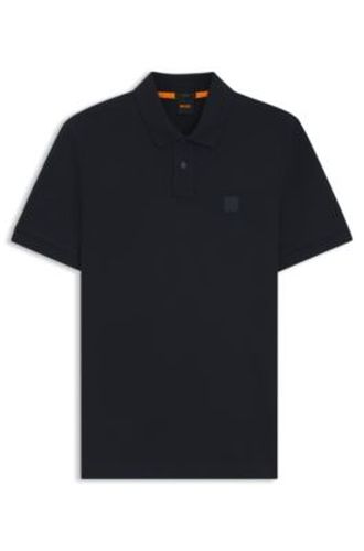 Polo Slim en coton stretch à patch logo - Boss - Modalova
